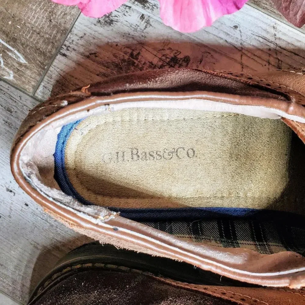 G.H.Bass&Co Men's Pomono Derby Shoes Brown Leather Lace Up Round Toe Size 10.5M